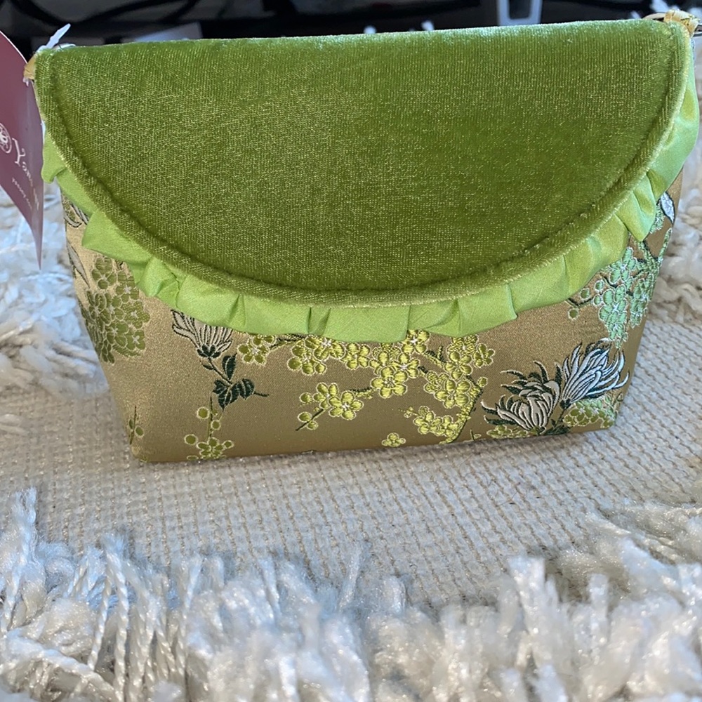 Yans NY Green Asian inspired evening bag.